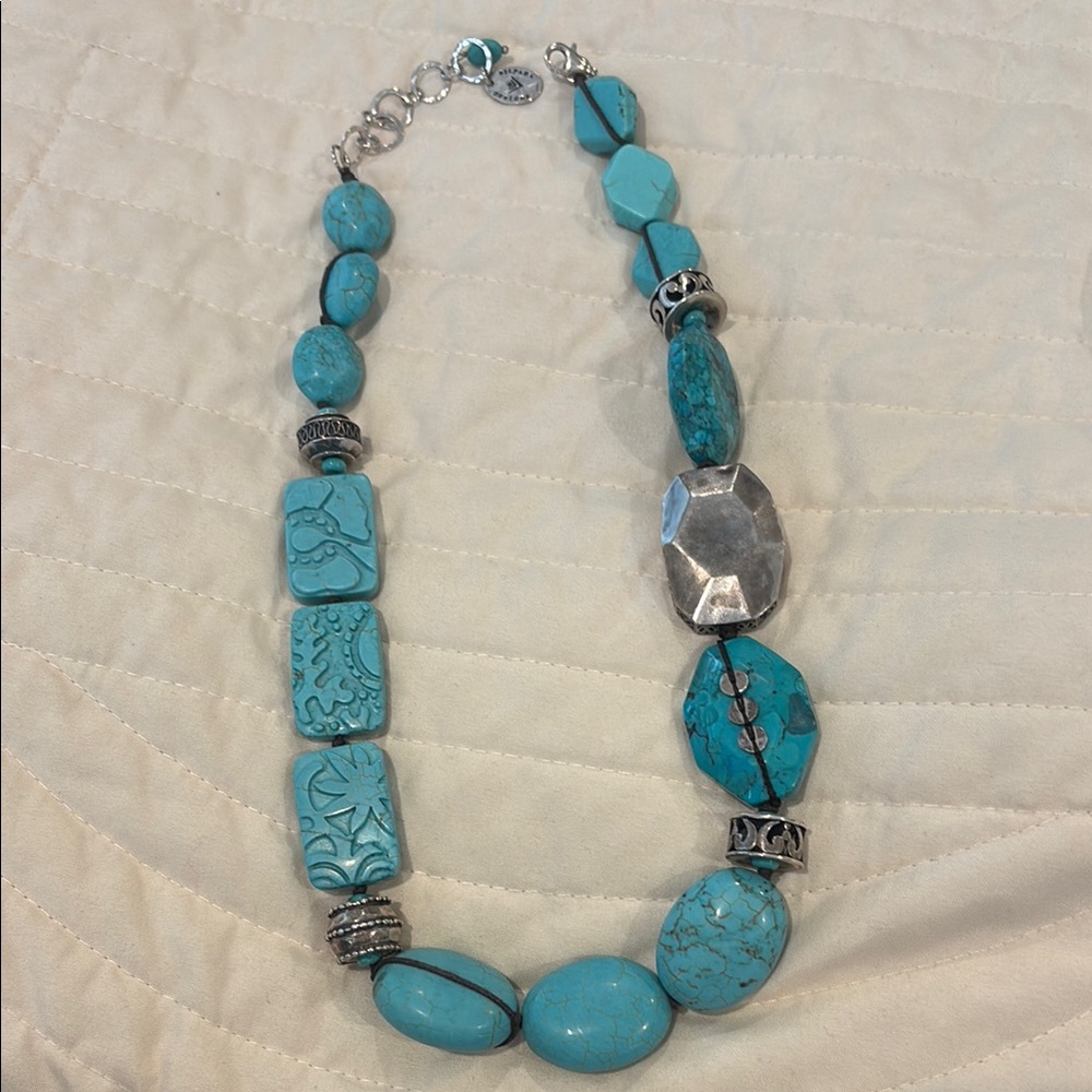 SILPADA brand new Turquoise and Silver Beaded Chunky Necklace